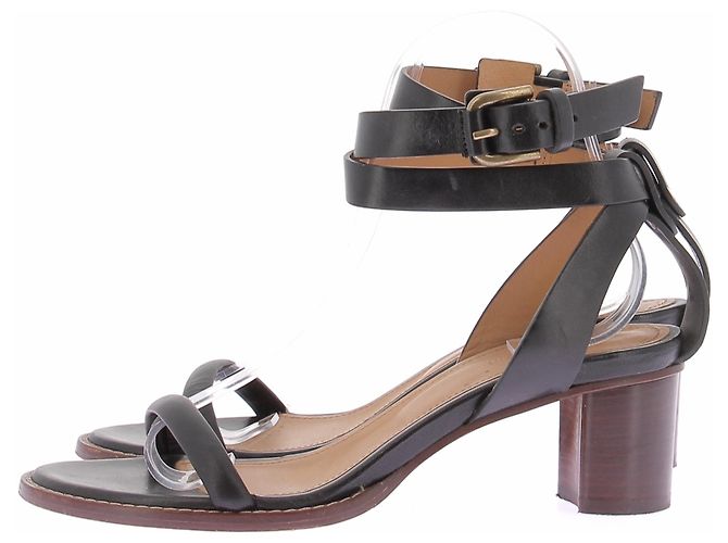 Isabel Marant Leder High Heels Schwarz - Ansicht 3