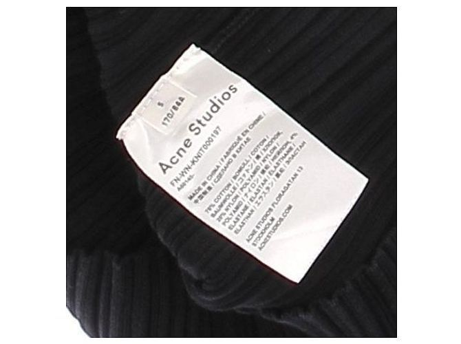 Acne Studios Jersey de cuello alto negro de algodón - vista 6