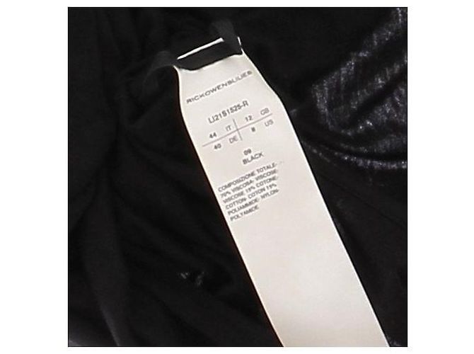Rick Owens Schwarzes asymmetrisches Maxikleid - Ansicht 6
