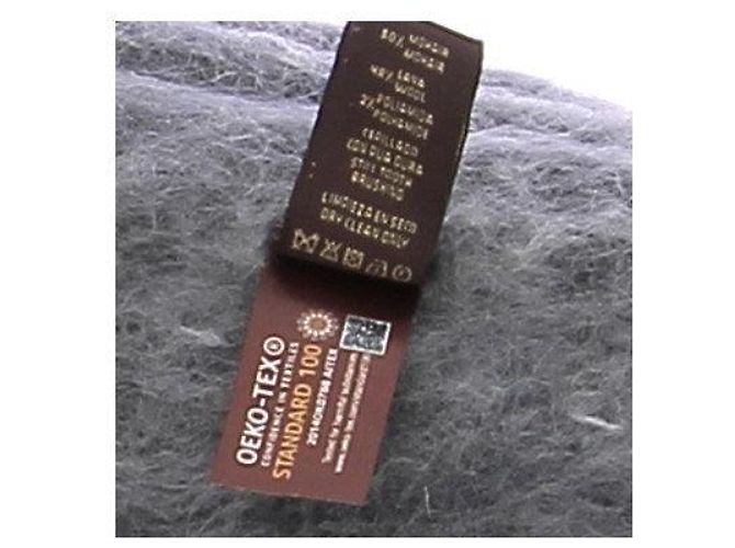 Autre Marque Grande sciarpa grigia in mohair e lana Grigio - vista 4