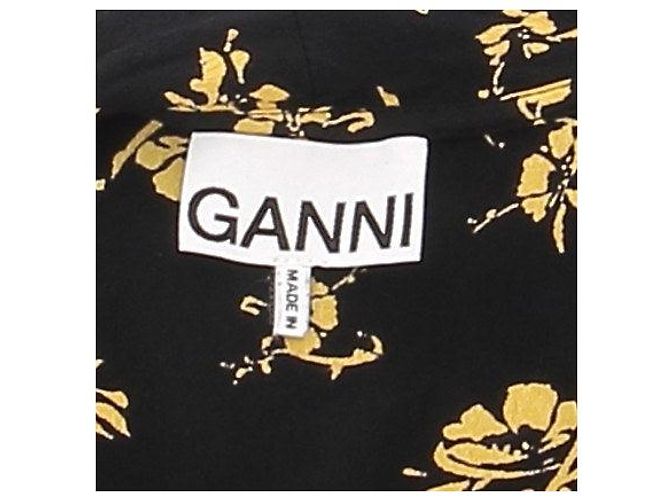 Ganni Abito lungo stampato giallo e nero - vista 5