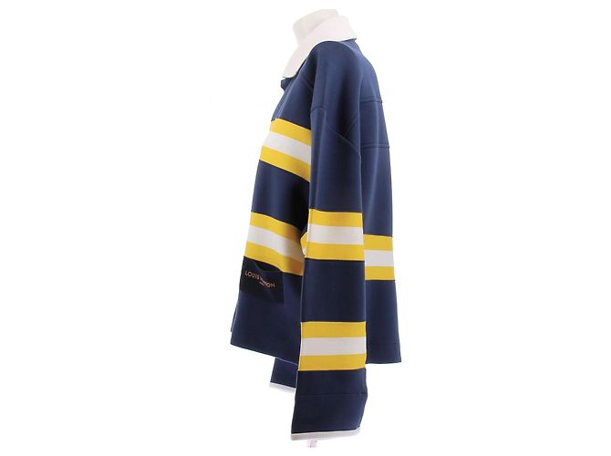 Louis Vuitton Trikoloren Polo aus Baumwolle Marineblau - Ansicht 4