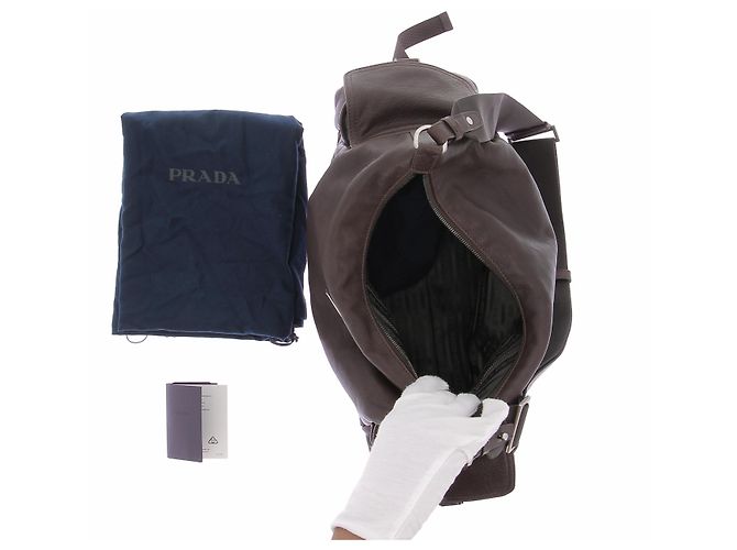 Prada Lederhandtasche "Explore" braun - Ansicht 7