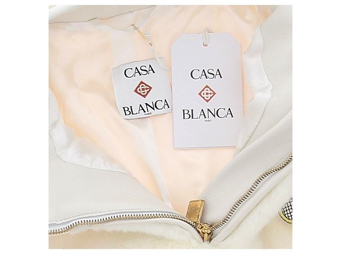 Casablanca Weiße Kunstfelljacke - Ansicht 5