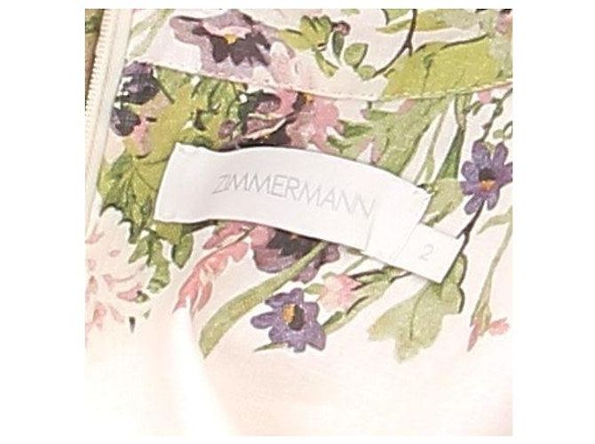 Vestido de lino floral Zimmermann Multicolor - vista 5