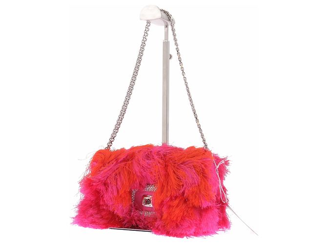 Roger Vivier Borsa rosa arancione con frange - vista 5