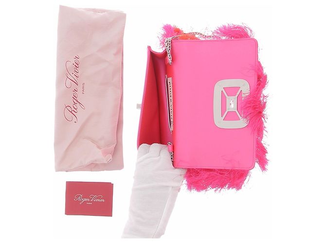 Roger Vivier Borsa rosa arancione con frange - vista 6