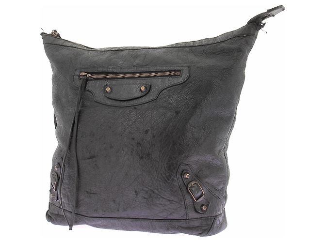 Balenciaga Borsa "Day" grigio antracite - vista 5