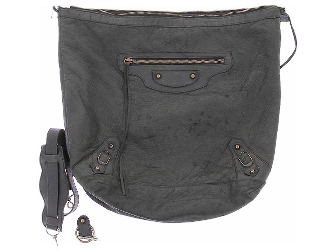 Balenciaga Borsa "Day" grigio antracite - vista 6