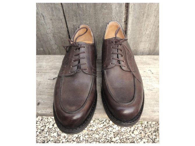 Autre Marque Derbies Donalson in pelle marrone scuro - vista 5