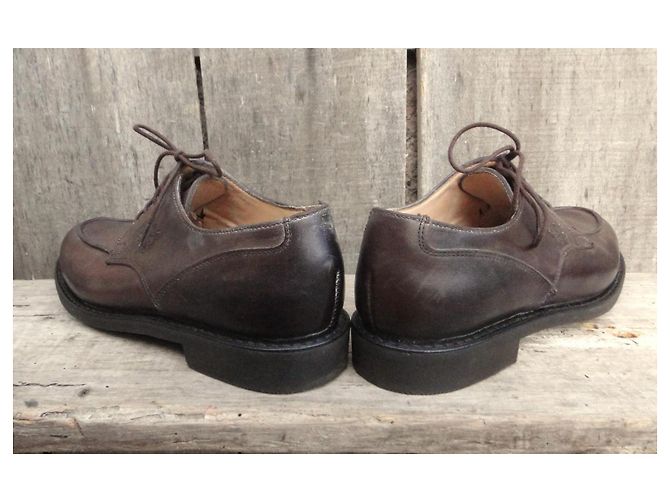 Autre Marque Derbies Donalson in pelle marrone scuro - vista 6