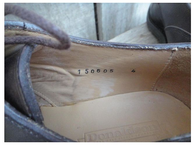 Autre Marque Derbies Donalson in pelle marrone scuro - vista 8
