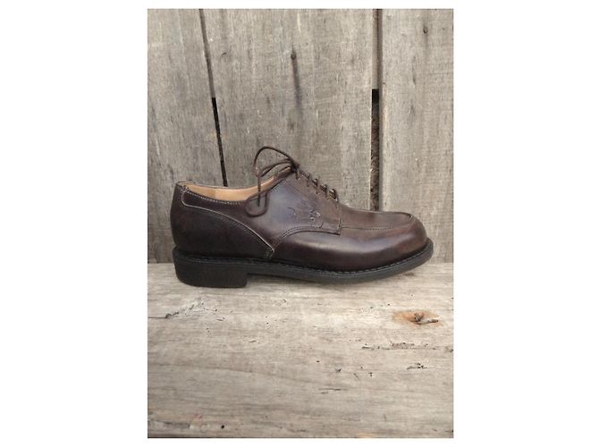Autre Marque Derbies Donalson in pelle marrone scuro - vista 9