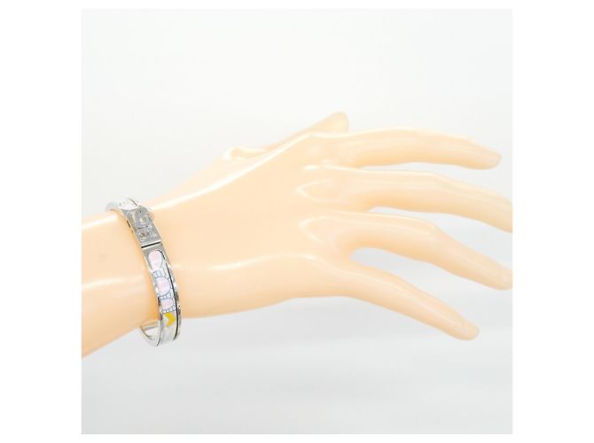 Bracciale Mini Click Kelly Faubourg di Hermès Argento Multicolore - vista 7