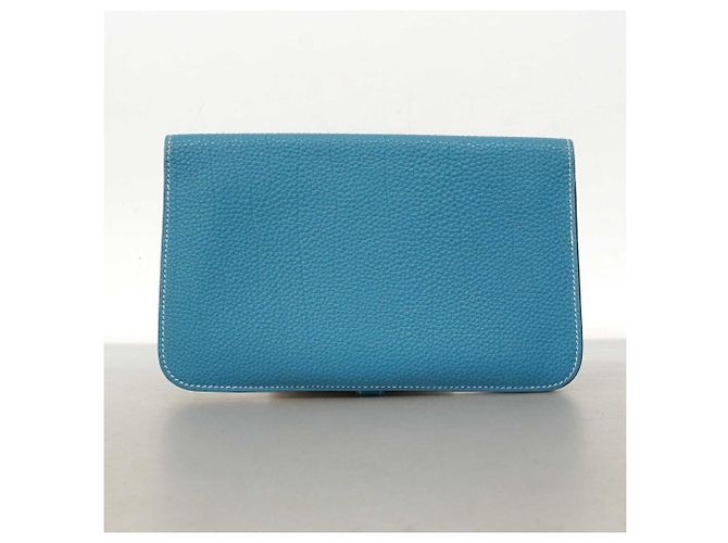 Cartera Larga Dogon GM de Hermès en Azul Jean - vista 12