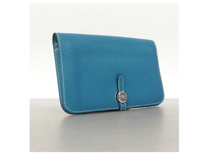 Cartera Larga Dogon GM de Hermès en Azul Jean - vista 2