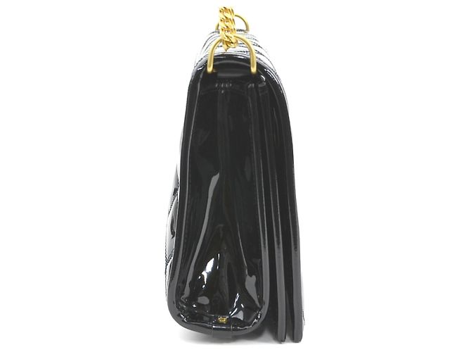 Borsa a spalla in pelle verniciata nera Saint Laurent Nero - vista 2