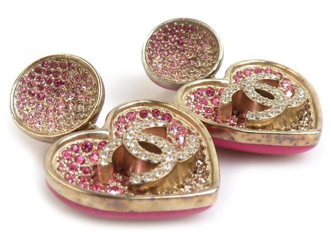 Orecchini a clip oro e rosa Chanel D'oro - vista 2