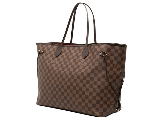 Borsa tote Louis Vuitton Damier Neverfull GM Marrone - vista 2