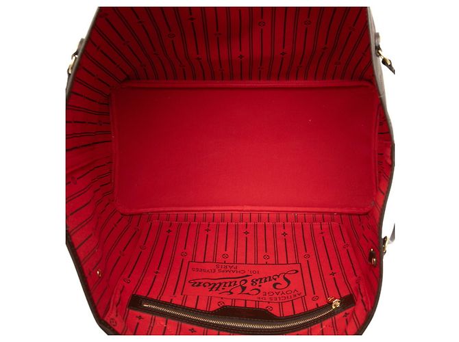 Borsa tote Louis Vuitton Damier Neverfull GM Marrone - vista 4