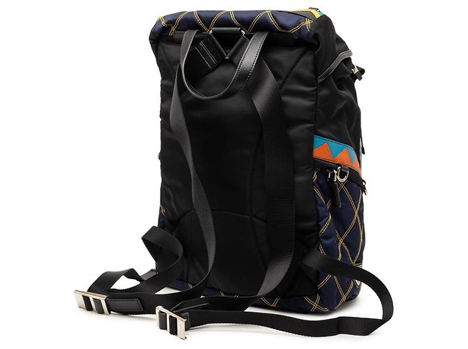 Saffiano Prada Patchwork Quilted Backpack - view 2