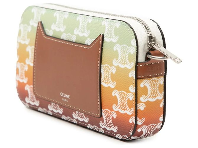 Céline Celine Triomphe Horizontale Handtasche Braun Mehrfarben - Ansicht 2