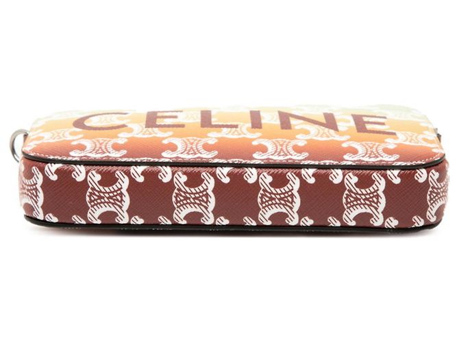 Céline Celine Triomphe Horizontale Handtasche Braun Mehrfarben - Ansicht 3