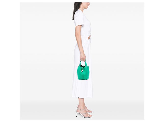 Hermès Picotin Lock 18 in Clemence verde - vista 7