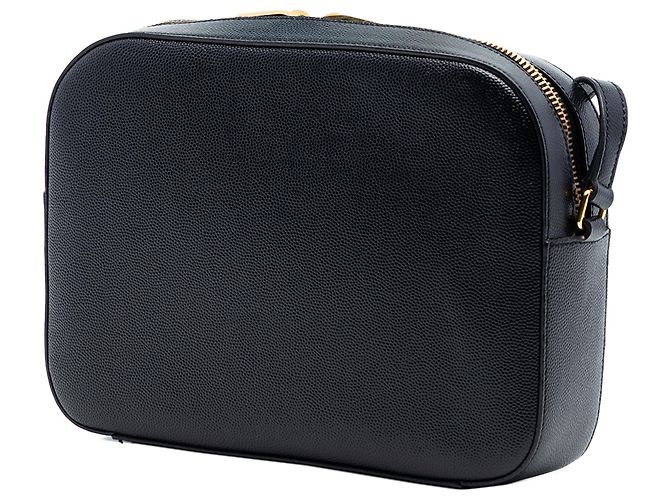 Borsa a tracolla classica Monogram in grana di polvere nera media Saint Laurent Nero - vista 2
