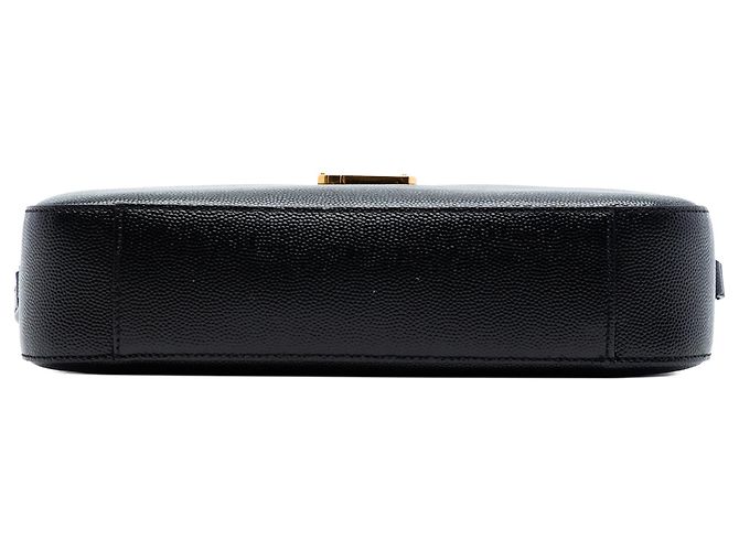 Borsa a tracolla classica Monogram in grana di polvere nera media Saint Laurent Nero - vista 3