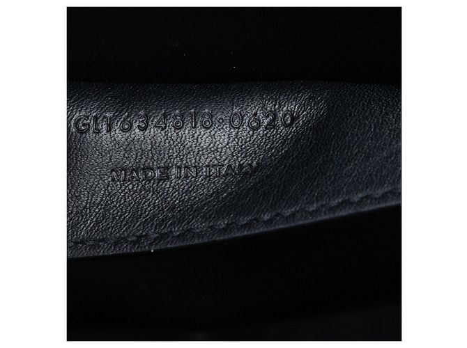 Saint Laurent Nero Medio Croco Embossed Nubuck Monogram Kaia Crossbody - vista 6