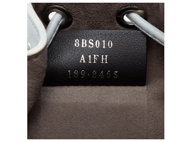 Borsa a secchiello Mon Tresor Mini in pelle grigia perla Fendi Marrone Grigio - vista 6