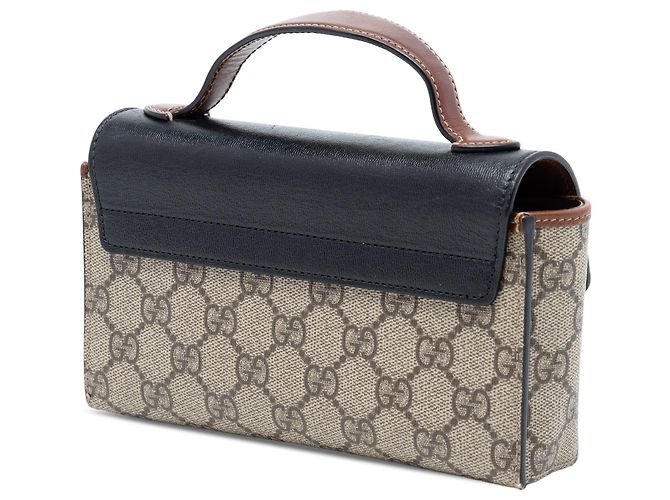 Borsa a tracolla mini GG Supreme Padlock beige di Gucci - vista 2