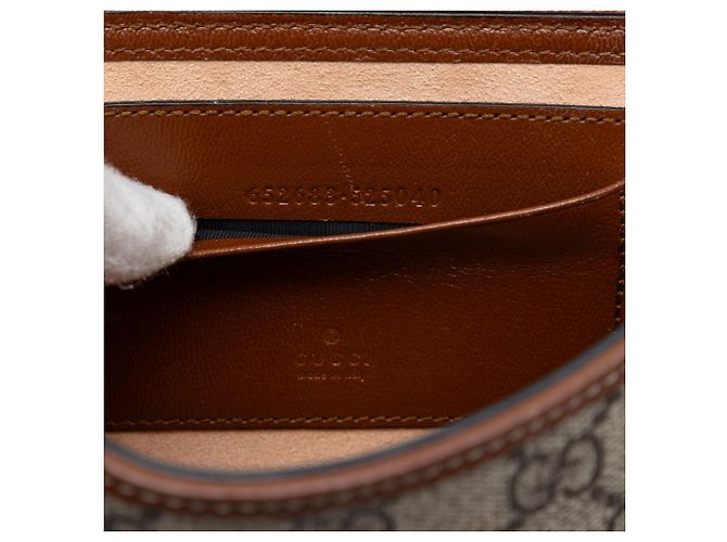 Borsa a tracolla mini GG Supreme Padlock beige di Gucci - vista 6