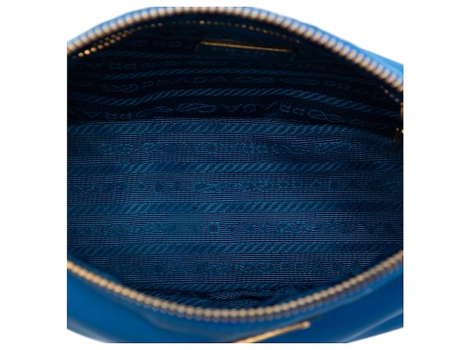 Pochette Tessuto Blu Prada - vista 4