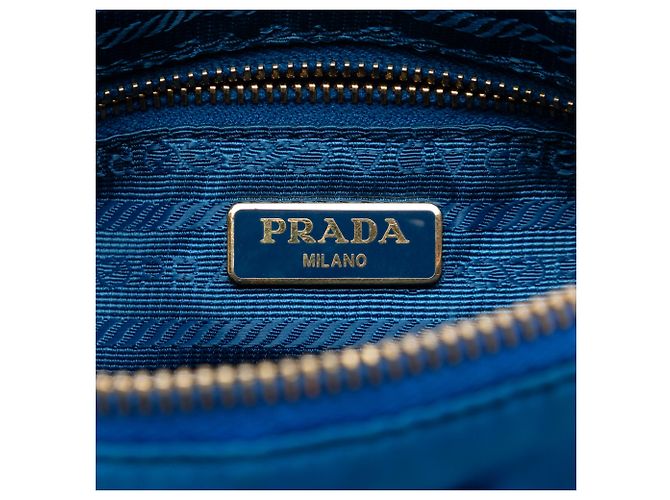 Pochette Tessuto Blu Prada - vista 5