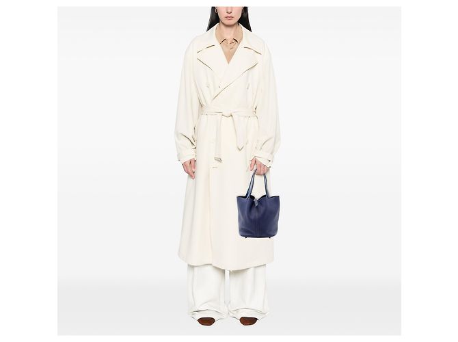 Hermès Picotin Lock 22 in pelle Clemence blu Blu scuro - vista 7
