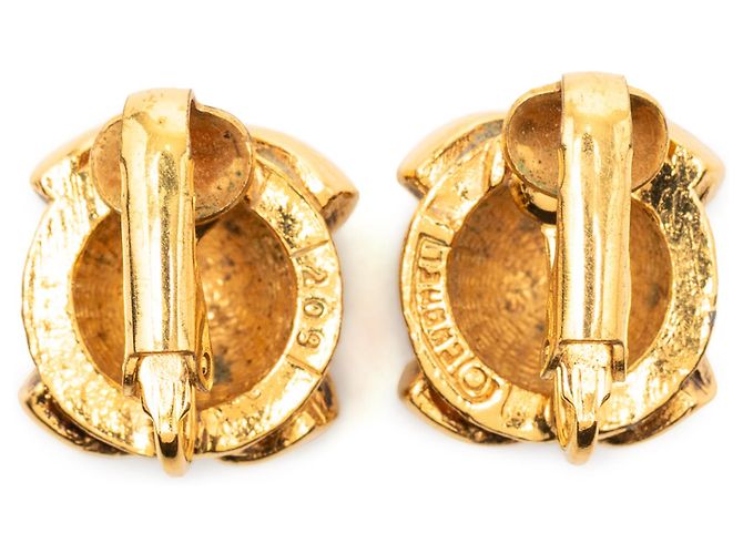 Orecchini rotondi a clip in oro placcato CC dorato di Chanel D'oro - vista 2