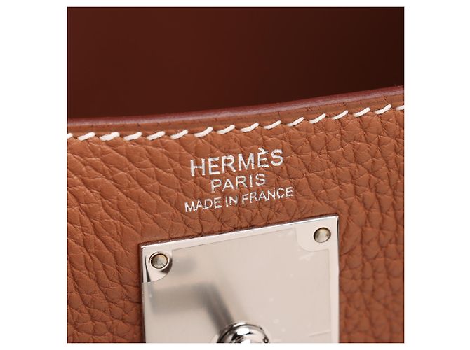 Hermès Zaino PM Kelly Hac in Togo Marrone - vista 5