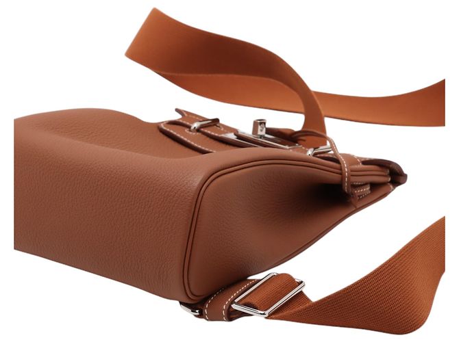 Hermès Zaino PM Kelly Hac in Togo Marrone - vista 9