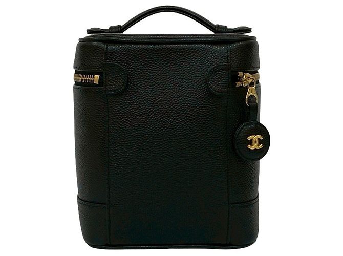 Vanity Beauty Case Caviar Nero CC di Chanel - vista 2