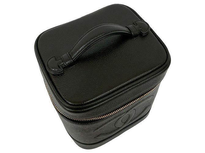 Vanity Beauty Case Caviar Nero CC di Chanel - vista 3