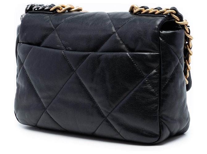 Chanel Nero Medio In Pelle Di Agnello 19 Flap - vista 2