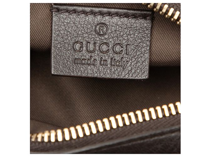 Bamboo Neceser de cuero marrón Gucci con bambú Castaño Marrón oscuro - vista 5