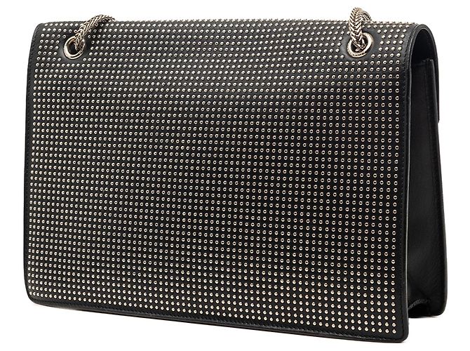 Borsa a spalla Betty in pelle nera con borchie medie di Saint Laurent Nero - vista 2