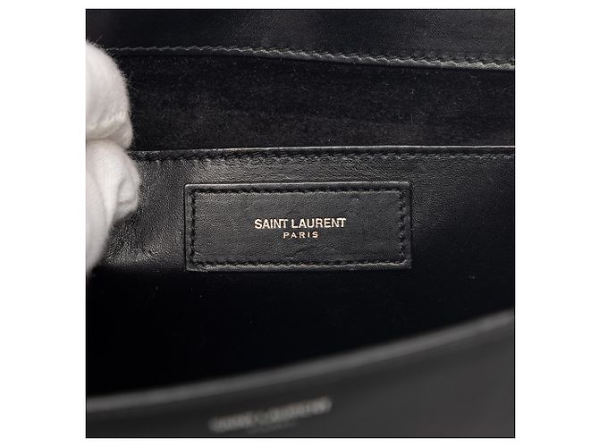 Borsa a spalla Betty in pelle nera con borchie medie di Saint Laurent Nero - vista 5