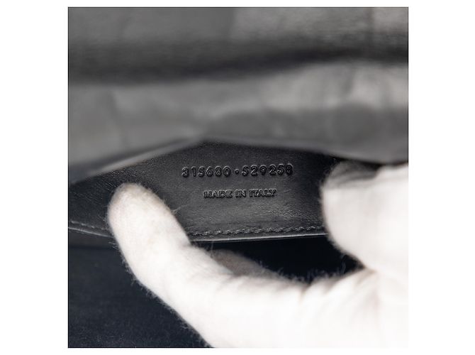 Borsa a spalla Betty in pelle nera con borchie medie di Saint Laurent Nero - vista 6