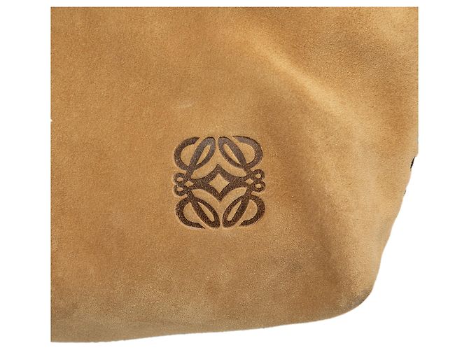 Borsa a Spalla in Pelle Scamosciata Marrone Anagram LOEWE Marrone chiaro - vista 5