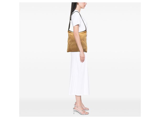 Borsa a Spalla in Pelle Scamosciata Marrone Anagram LOEWE Marrone chiaro - vista 7