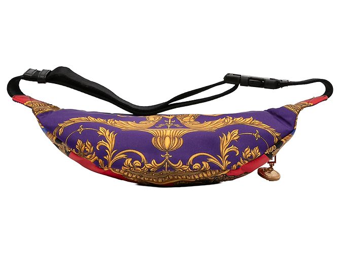 Belt bag in nylon stampato con leopardo rosso barocco Versace - vista 3